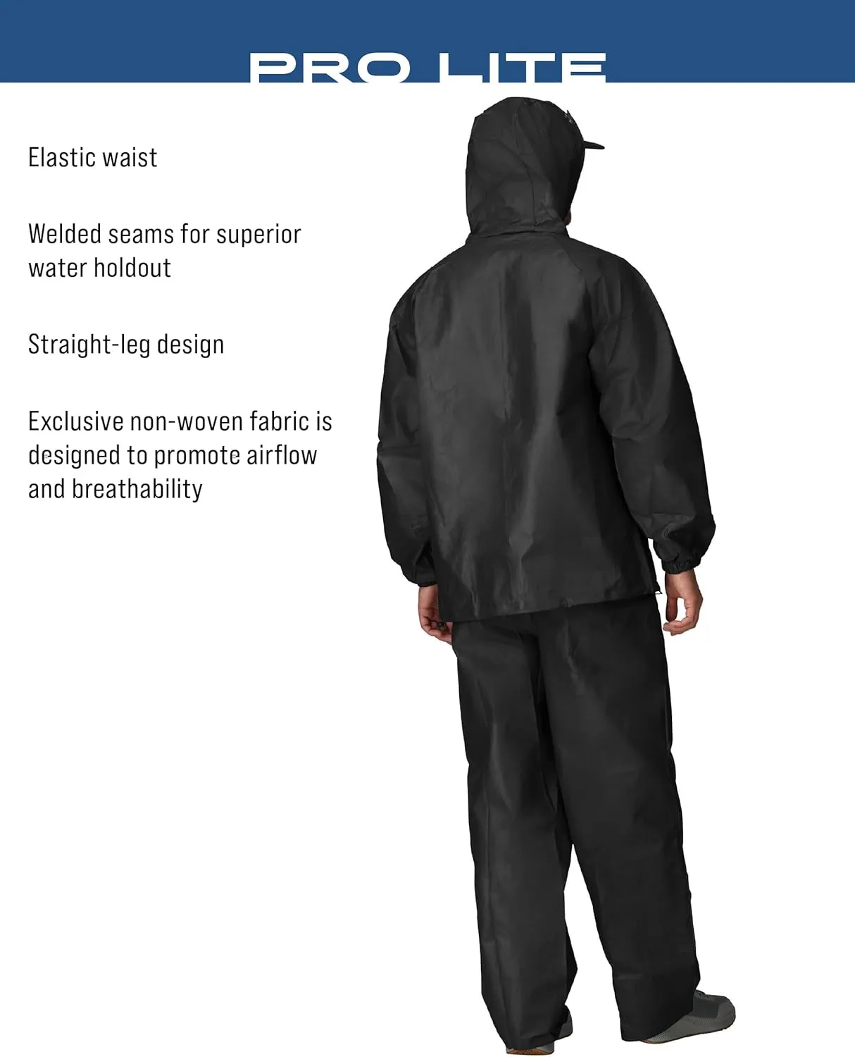 FROGG TOGGS Men's Pro Lite Rain Suit, Waterproof, Breathable, Dependable Wet Weather Protection