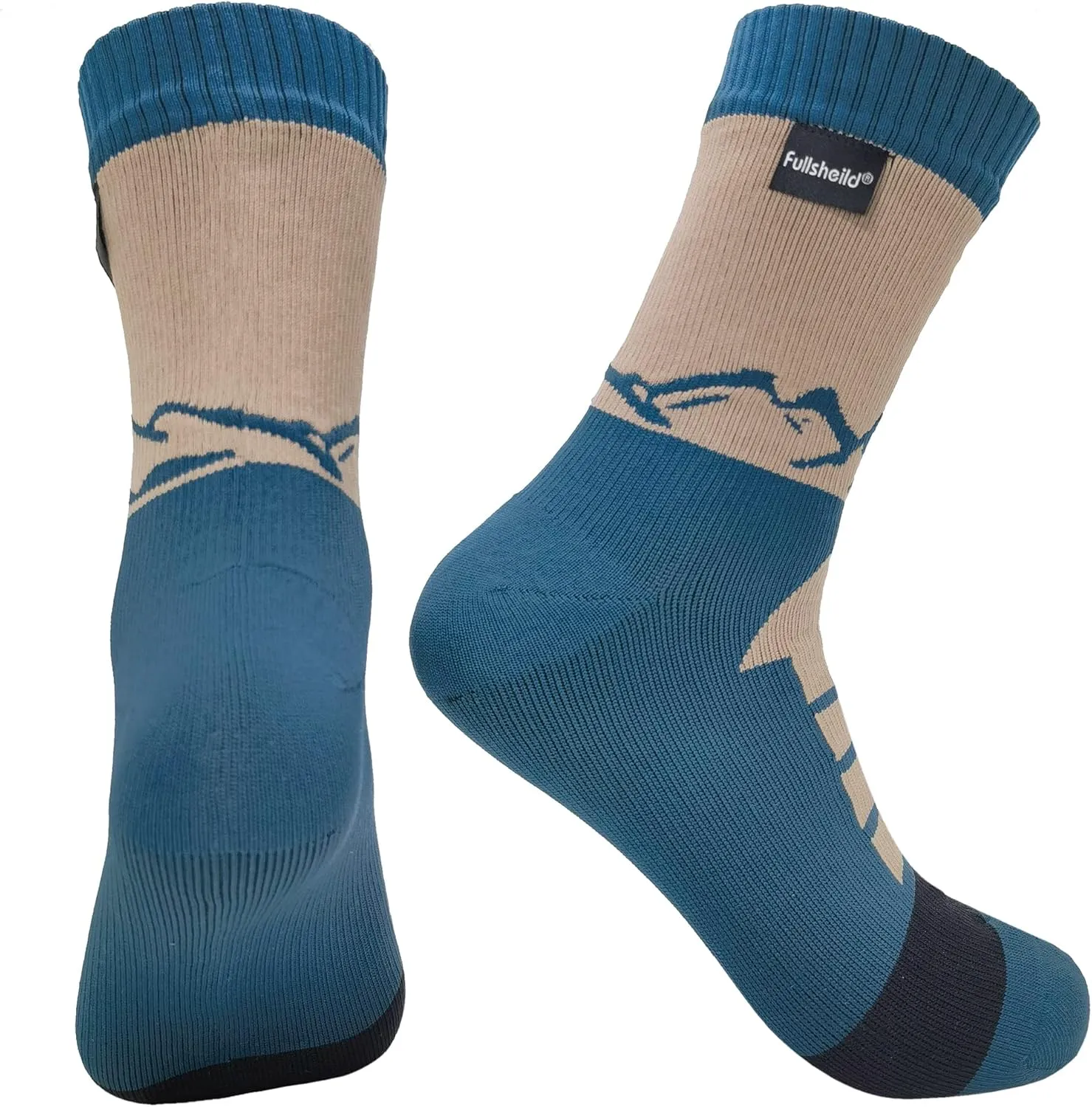 Fullsheild Waterproof Socks Unisex Waterproof Breathable Socks Outdoor Hiking Wading Fishing Trail Golf Socks for Men Women