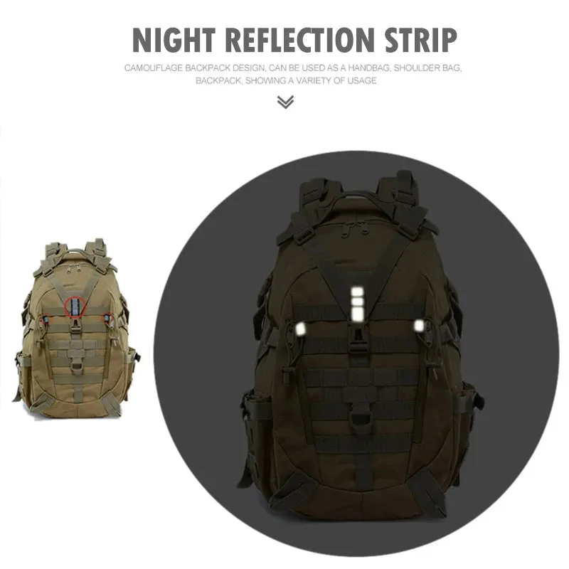 FURUKROA 40L Tactical Camping Backpack – Durable MOLLE Rucksack for Outdoor Adventures