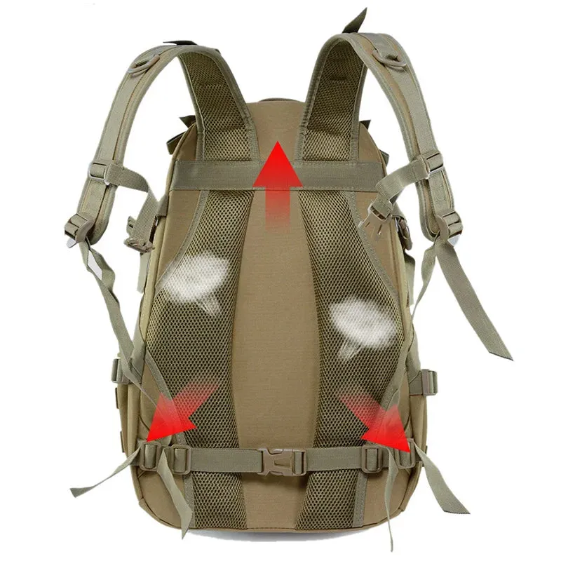 FURUKROA 40L Tactical Camping Backpack – Durable MOLLE Rucksack for Outdoor Adventures