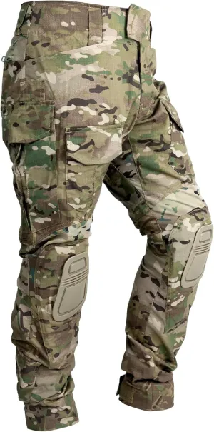 G3 Pants Tactical Camo Clothing with Knee Pads BDU Trousers Rip-Stop Pants for Outdoor(camo camo,30W x31L)