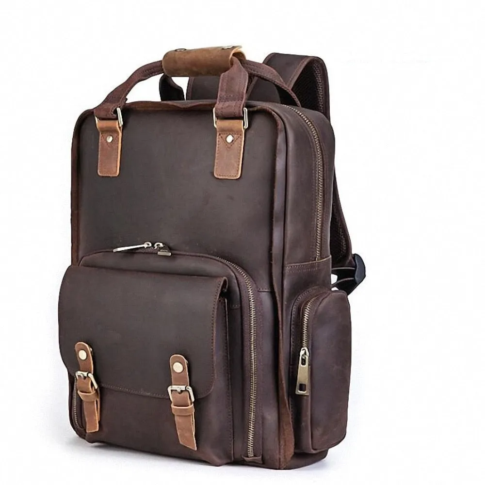 Gaetano Leather Camera Bag with Tripod Holder