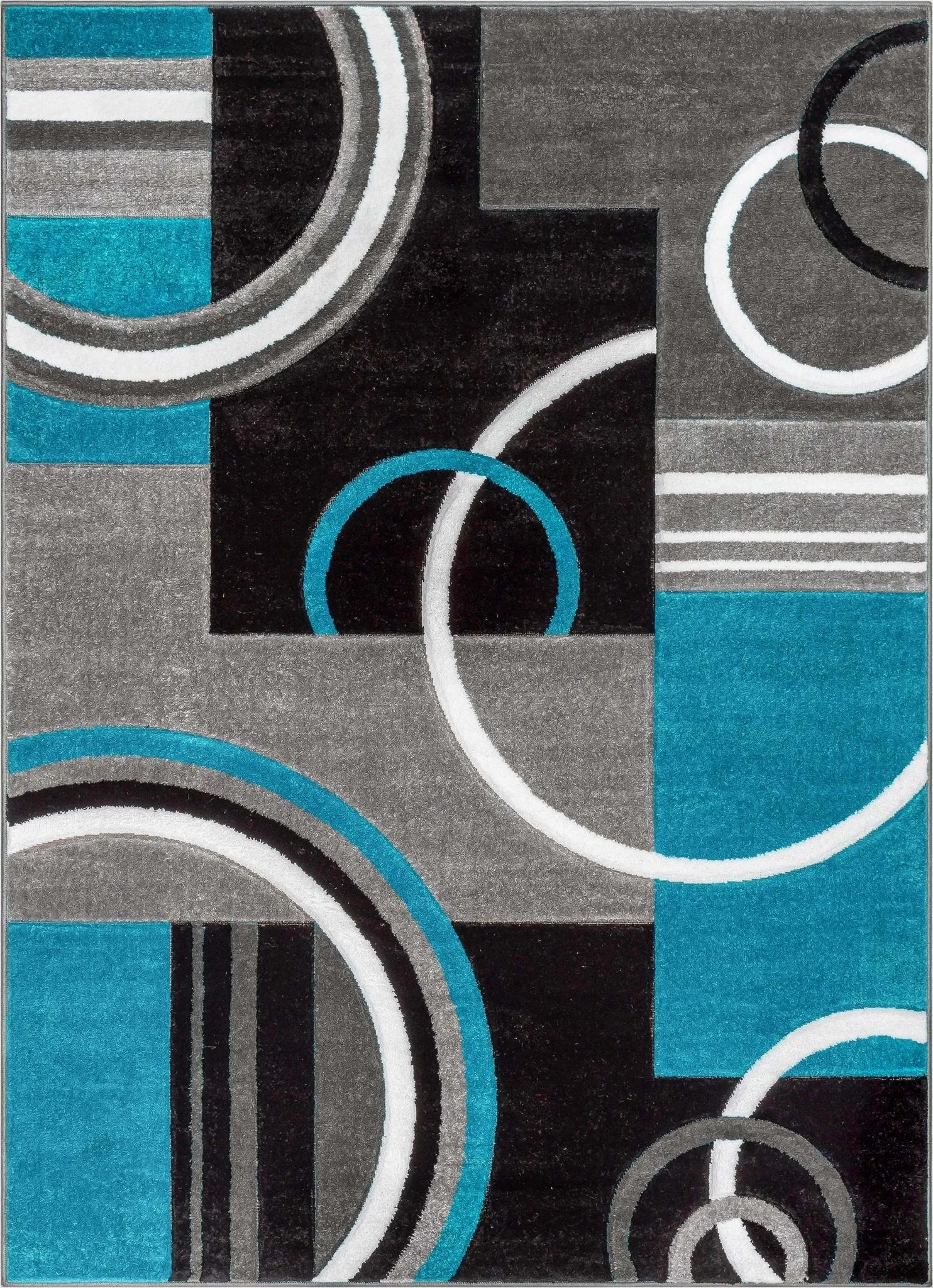 Galaxy Waves Blue Modern Rug