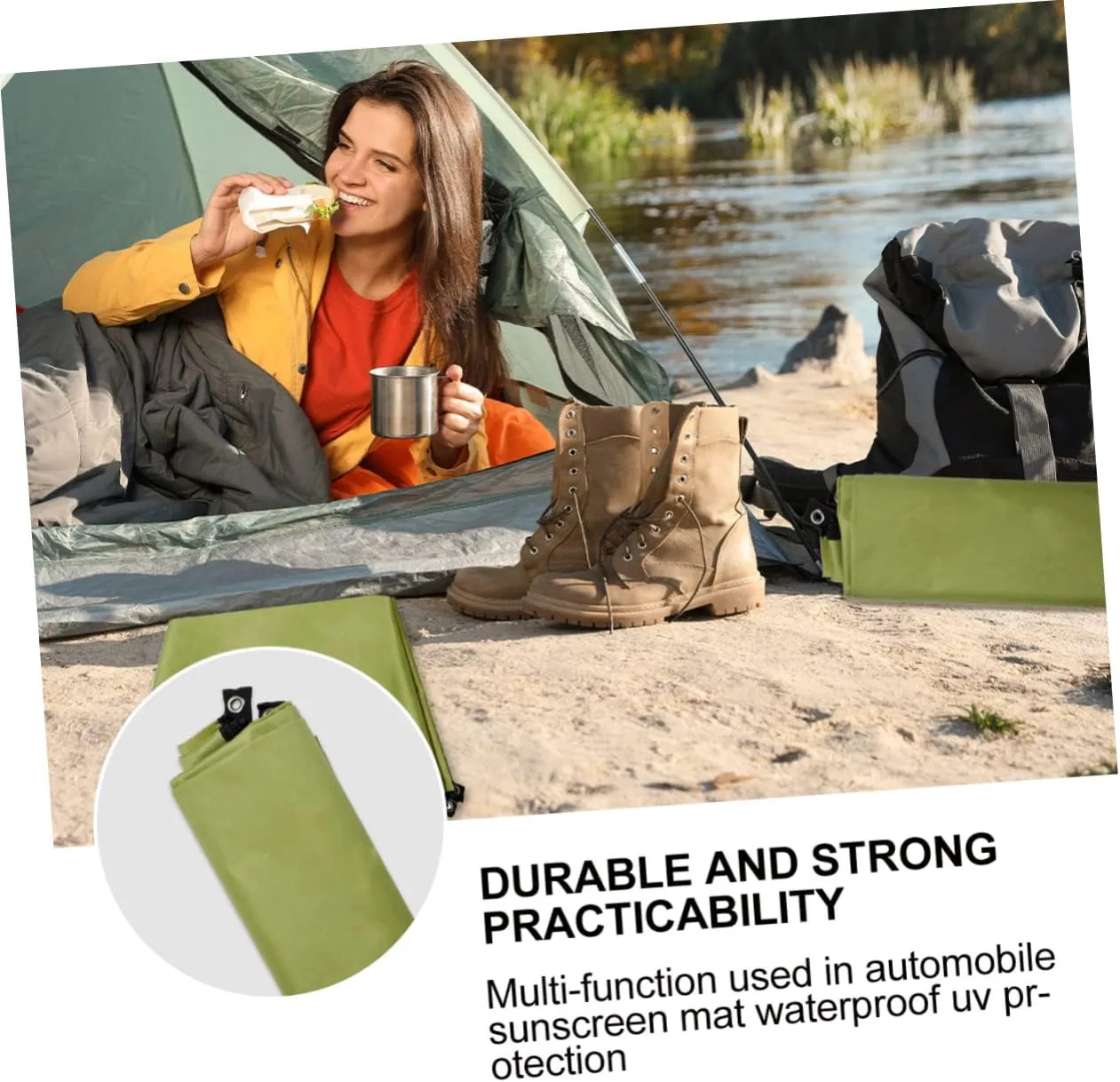 GALPADA Camping Tent Ground Mat Oxford Cloth Waterproof Mat Portable Blanket Beach Picnic Rug