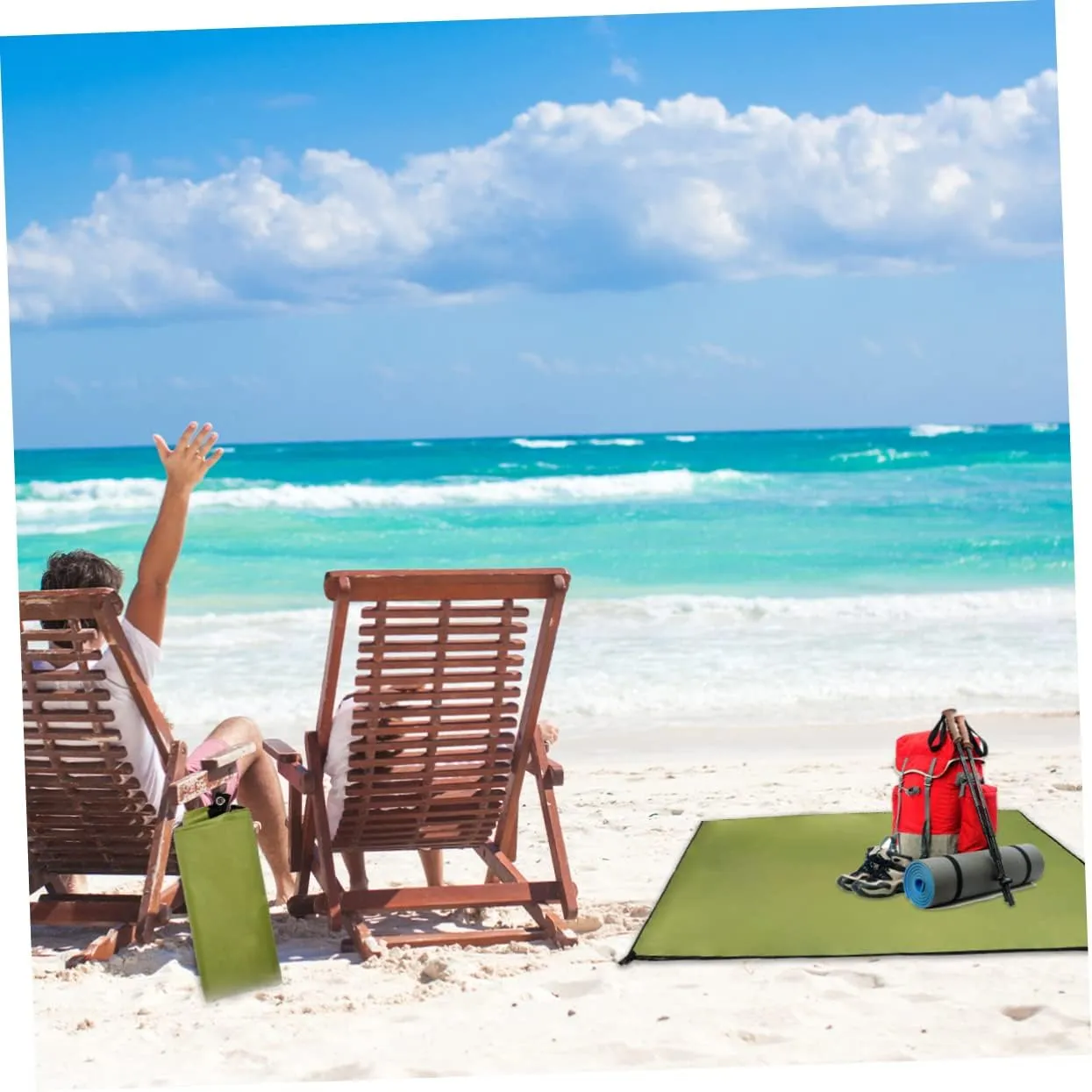 GALPADA Camping Tent Ground Mat Oxford Cloth Waterproof Mat Portable Blanket Beach Picnic Rug