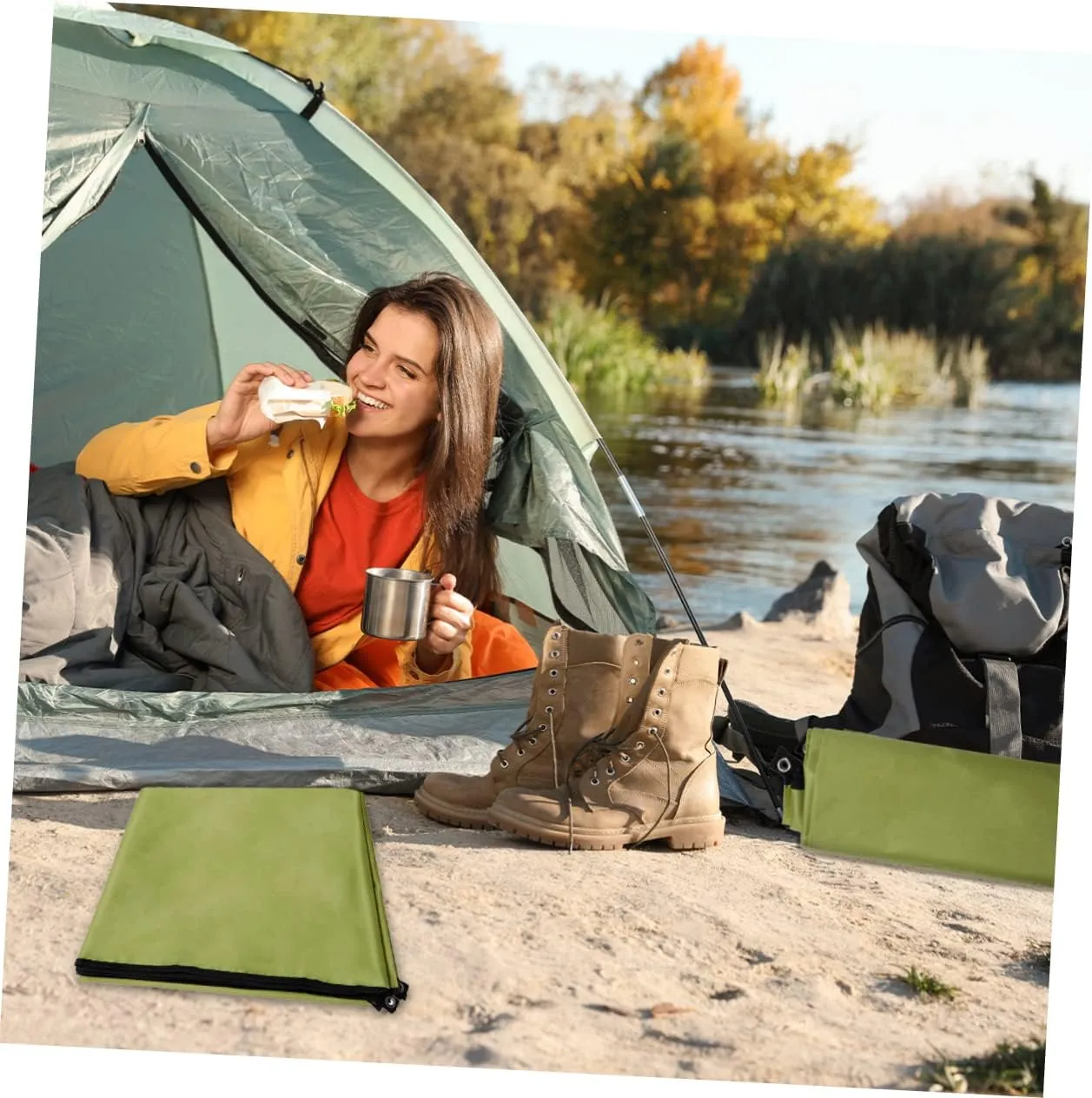 GALPADA Camping Tent Ground Mat Oxford Cloth Waterproof Mat Portable Blanket Beach Picnic Rug