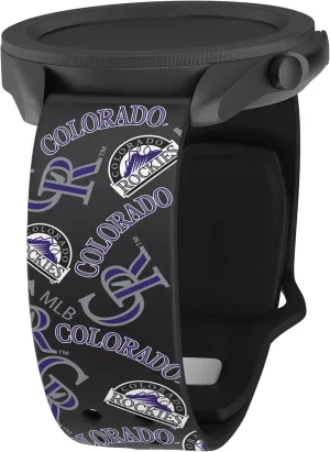 Game Time Colorado Rockies Quick Change HD Watch Band Compatible with Samsung and More
