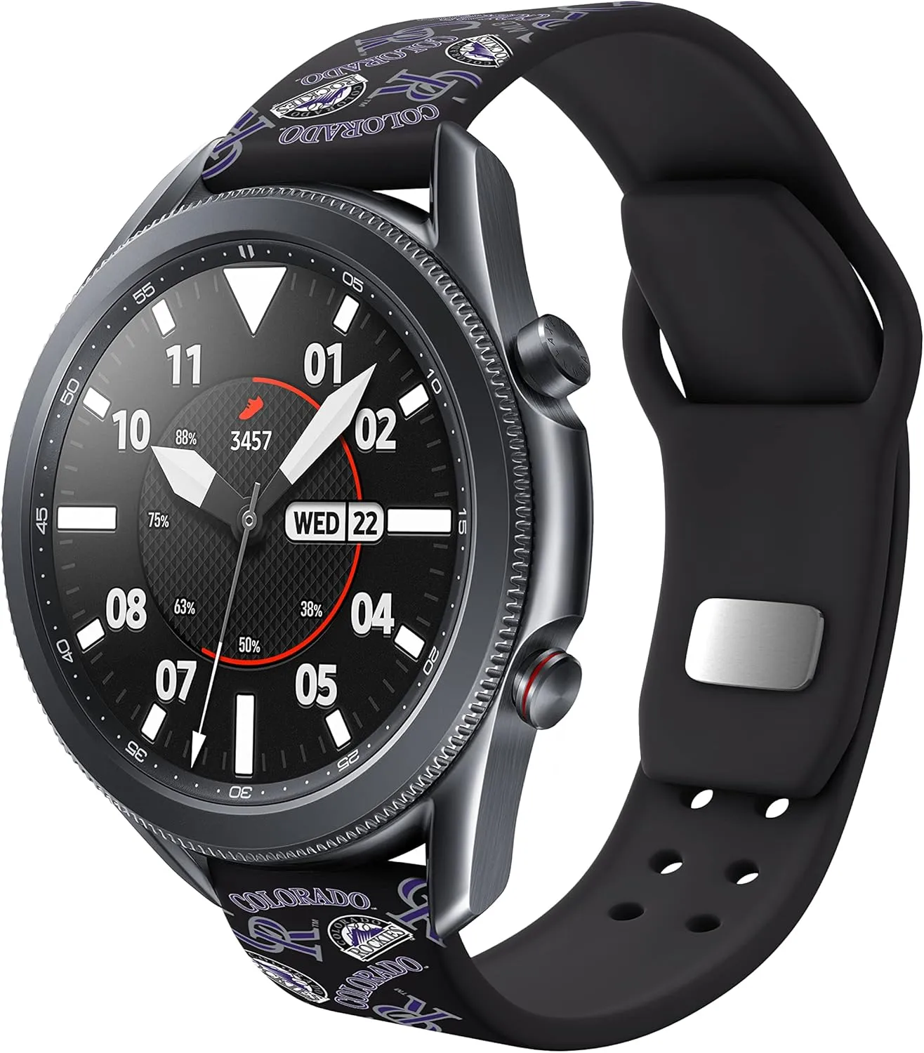 Game Time Colorado Rockies Quick Change HD Watch Band Compatible with Samsung and More