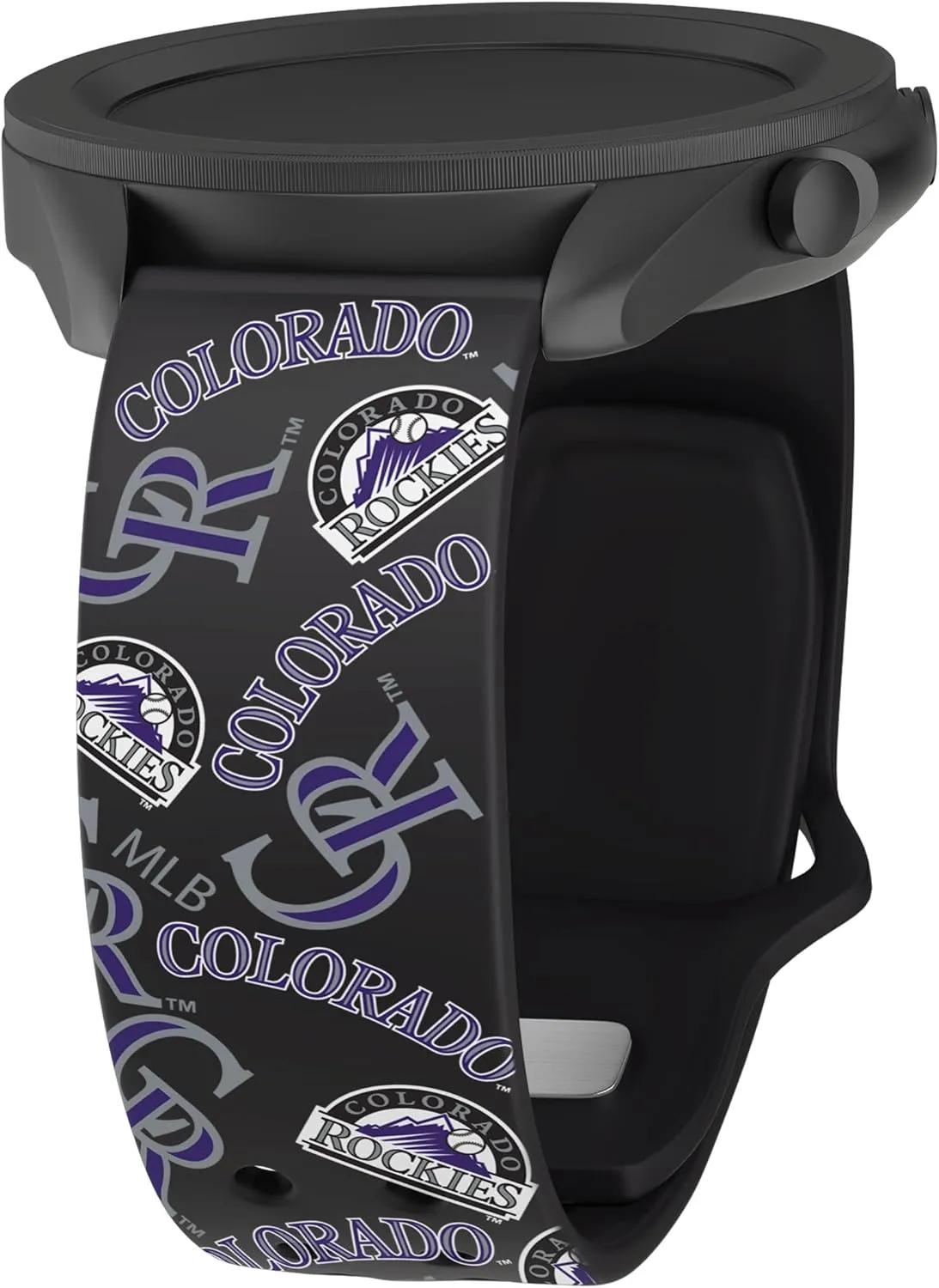 Game Time Colorado Rockies Quick Change HD Watch Band Compatible with Samsung and More