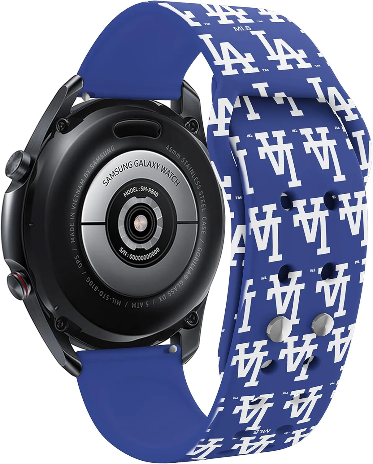 Game Time Los Angeles Dodgers Quick Change HD Watch Band Compatible with Samsung and More