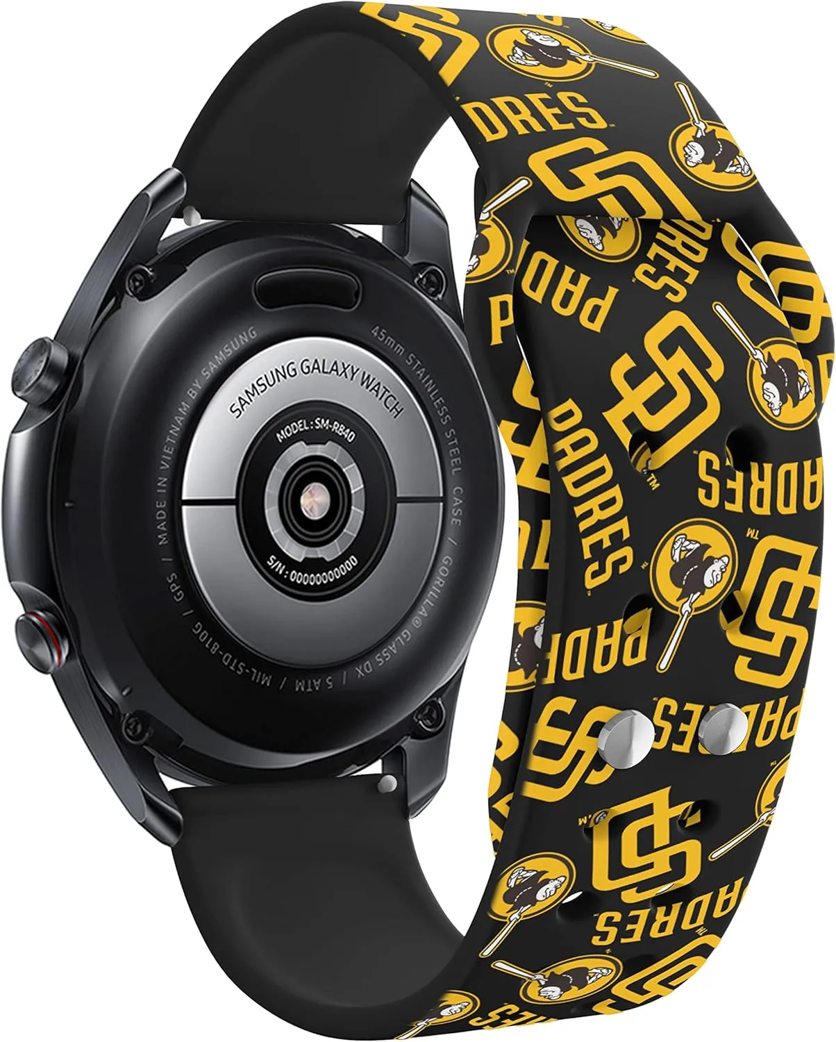 Game Time San Diego Padres Quick Change HD Watch Band Compatible with Samsung and More