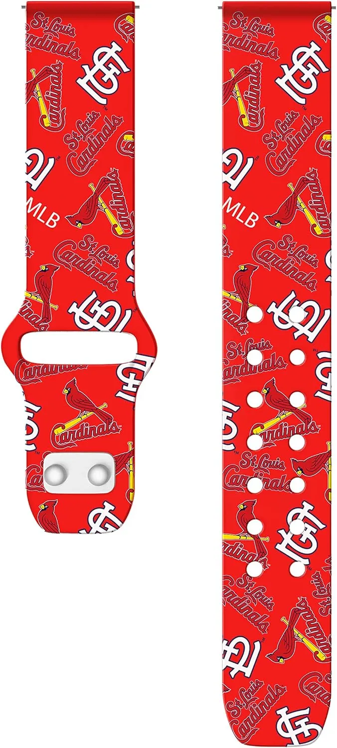 Game Time St. Louis Cardinals Quick Change HD Watch Band Compatible with Samsung and More