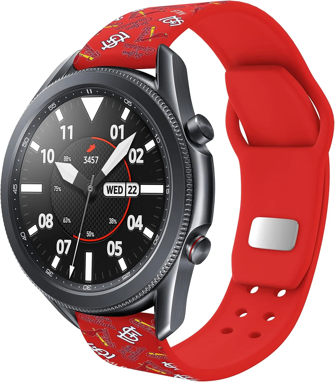 Game Time St. Louis Cardinals Quick Change HD Watch Band Compatible with Samsung and More
