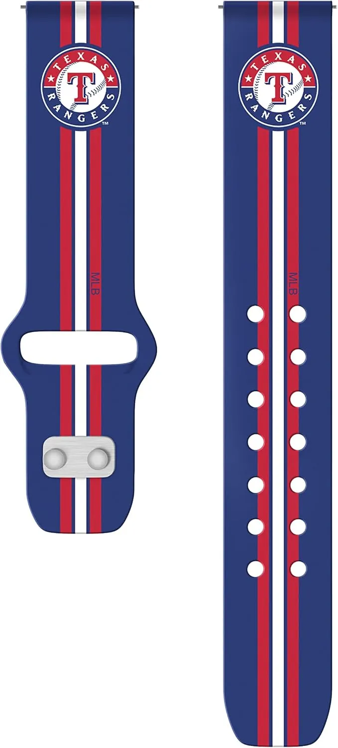 Game Time Texas Rangers Quick Change HD Watch Band Compatible with Samsung and More