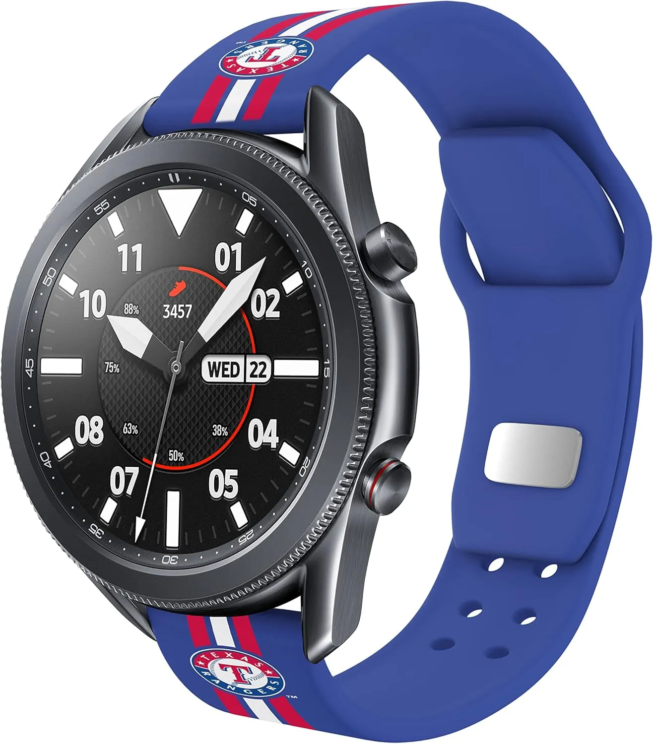 Game Time Texas Rangers Quick Change HD Watch Band Compatible with Samsung and More