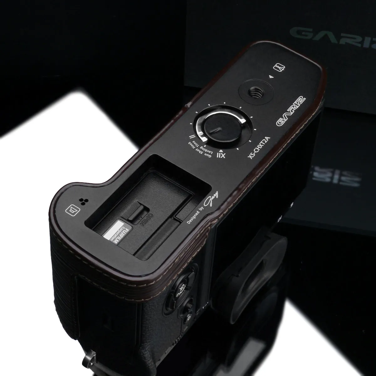 Gariz BL-XT2ABR Leather Camera Half Case Brown for Fujifilm Fuji X-T2 / X-T3