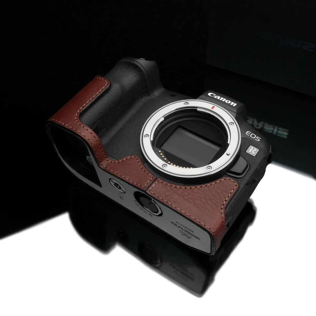 Gariz XS-CHEOSRBR Brown Leather Camera Half Case for Canon EOS R