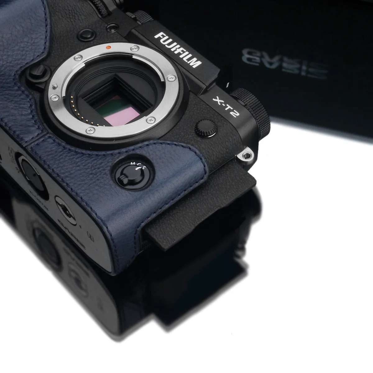 Gariz XS-CHXT2NV Navy Genuine Leather Half Case for Fujifilm Fuji X-T2 / X-T3