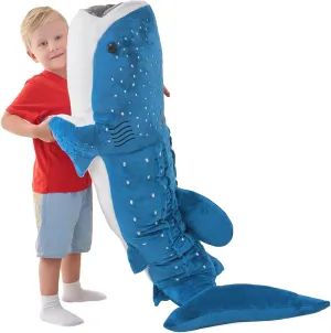 Giant Whale Shark Plush Pillow Toy - Realistic Big Stuffed Animal