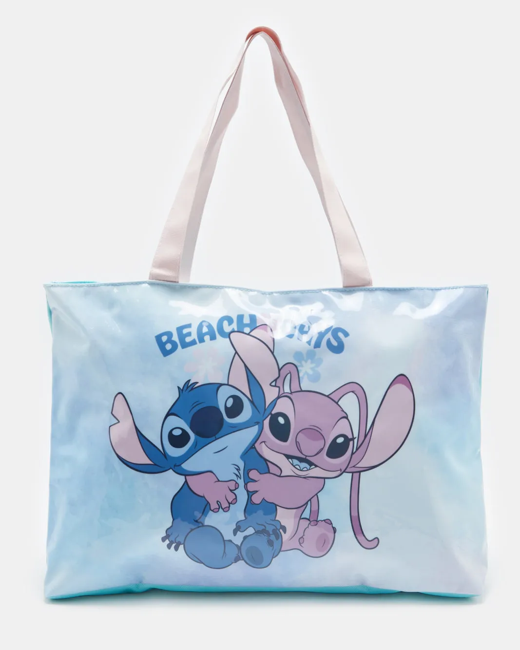 Girls Blue And Pink Stitch Tote Bag