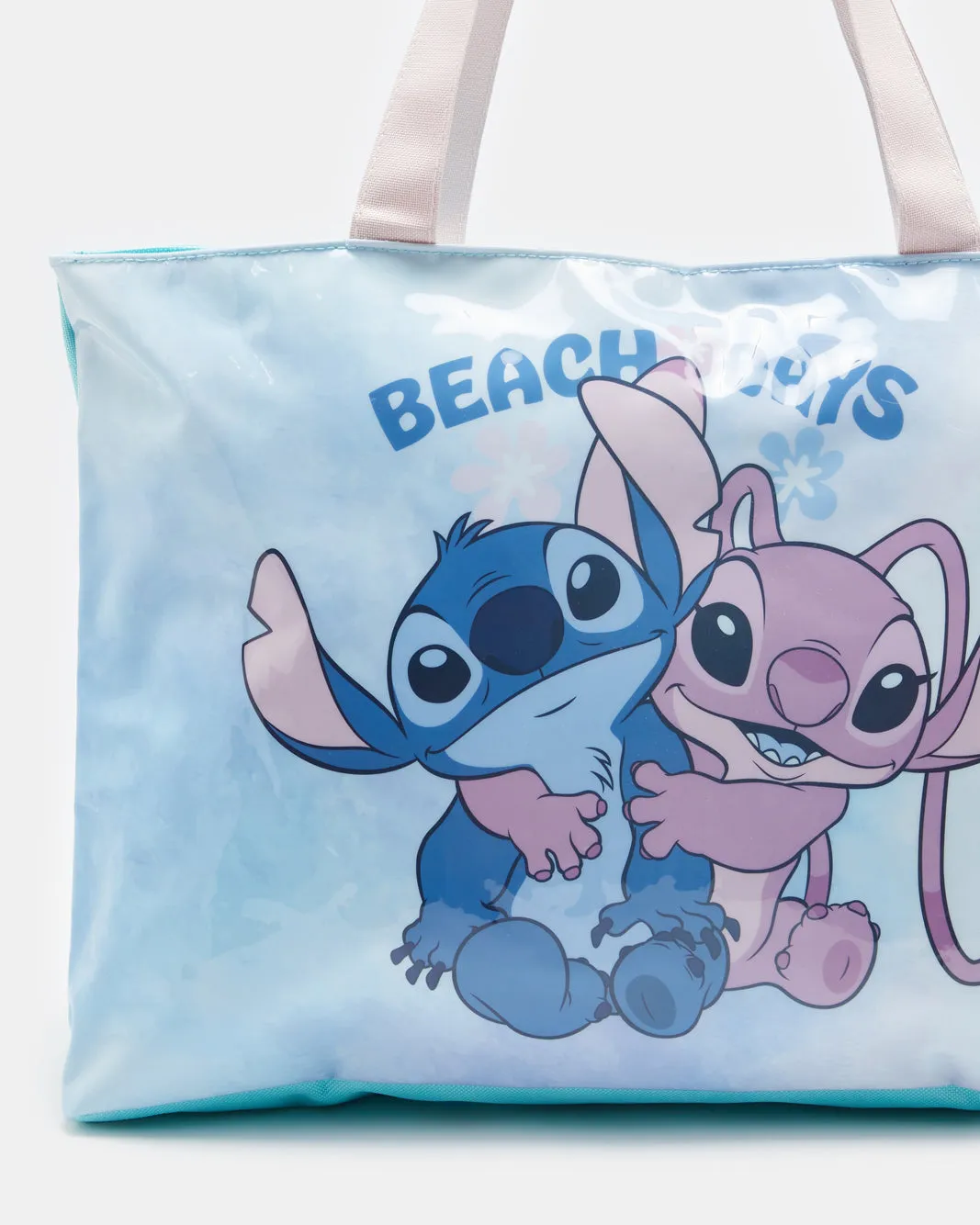 Girls Blue And Pink Stitch Tote Bag