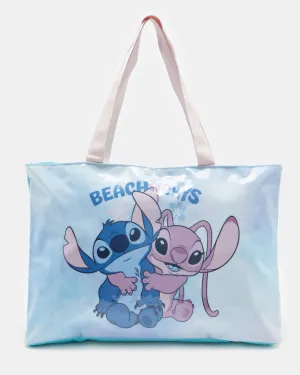 Girls Blue And Pink Stitch Tote Bag
