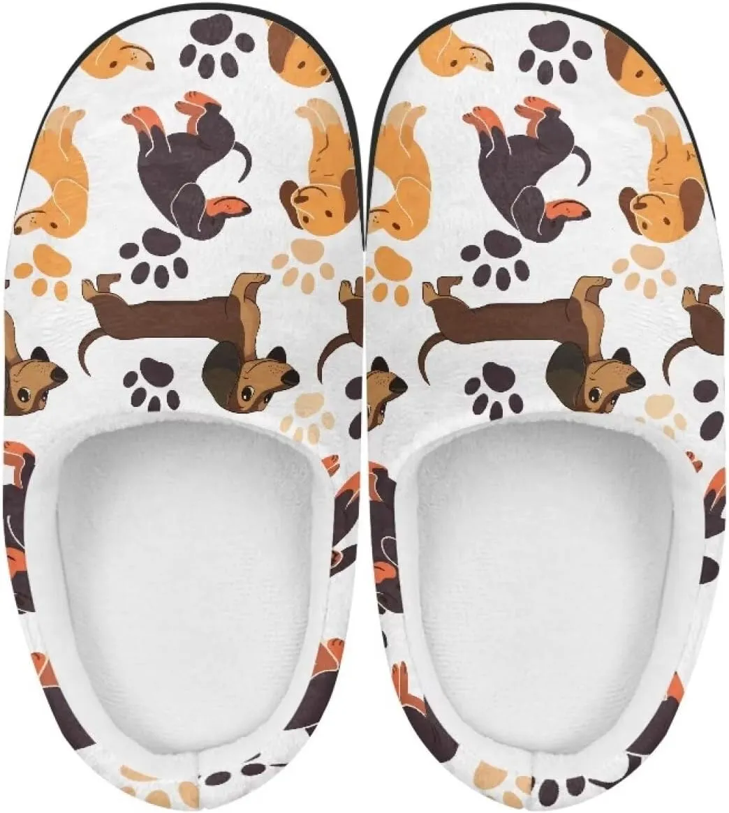 Girl's Cozy Plush House Slippers Soft Fluffy Home Shoes Comfortable Warm Slippers Cute Animals Print Slippers Non Slip Bedroom Slides for Indoor Outdoor US 9-15