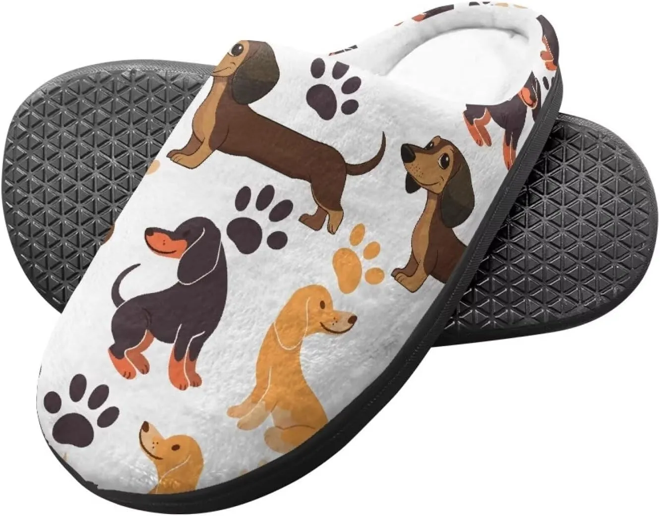 Girl's Cozy Plush House Slippers Soft Fluffy Home Shoes Comfortable Warm Slippers Cute Animals Print Slippers Non Slip Bedroom Slides for Indoor Outdoor US 9-15