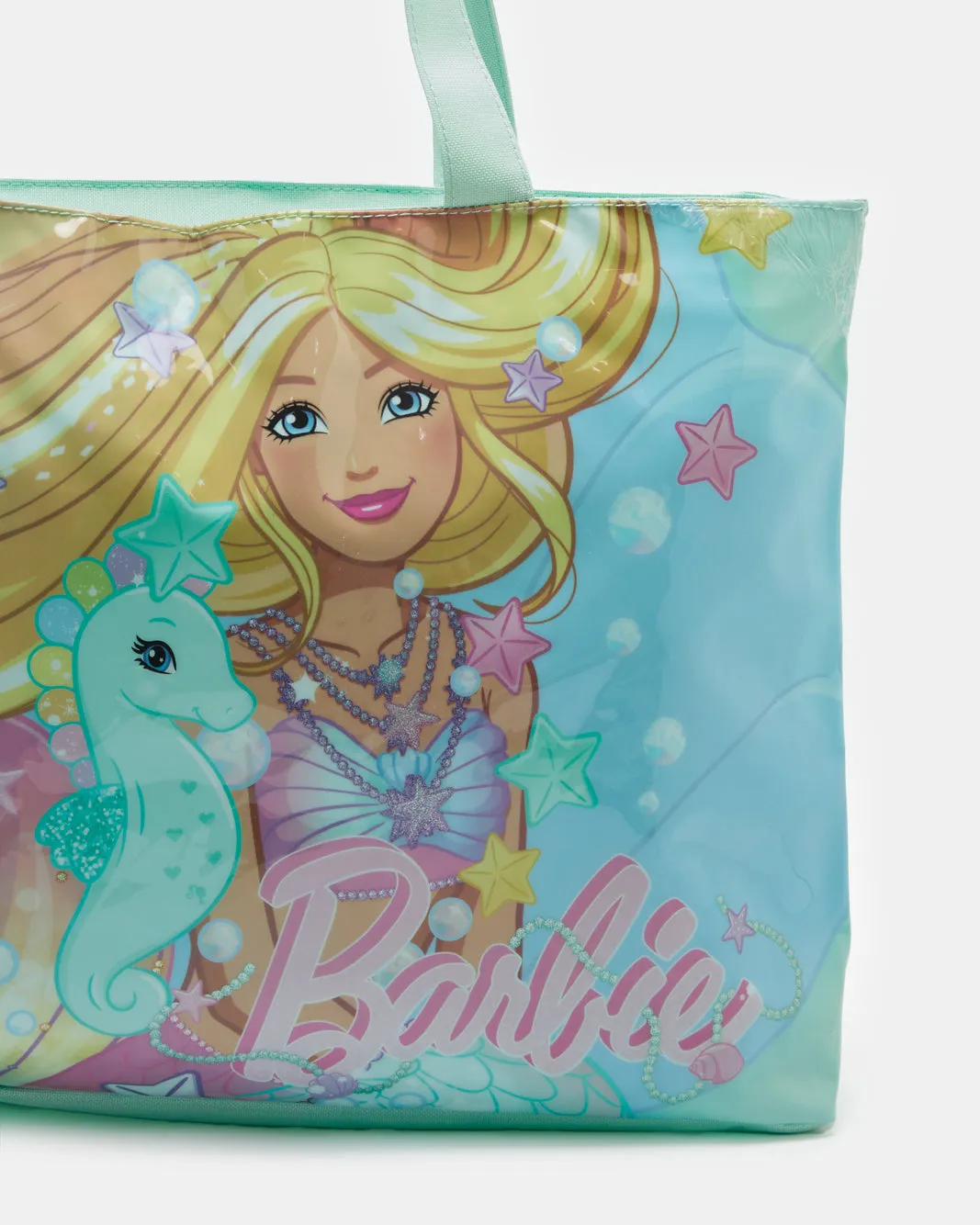 Girls Teal Barbie Tote Bag