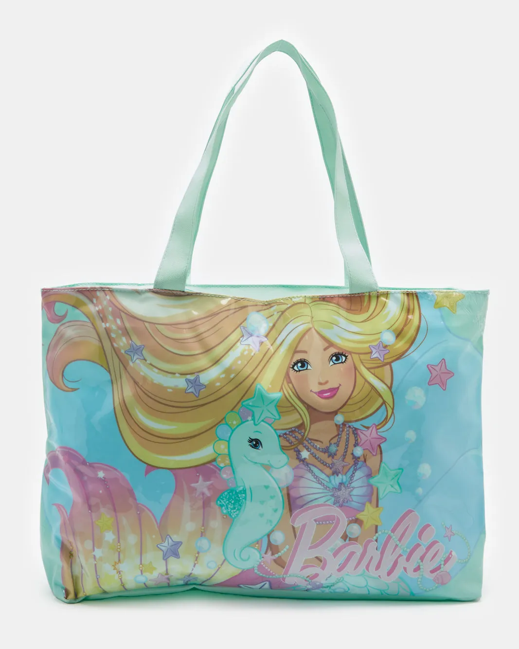 Girls Teal Barbie Tote Bag