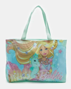 Girls Teal Barbie Tote Bag