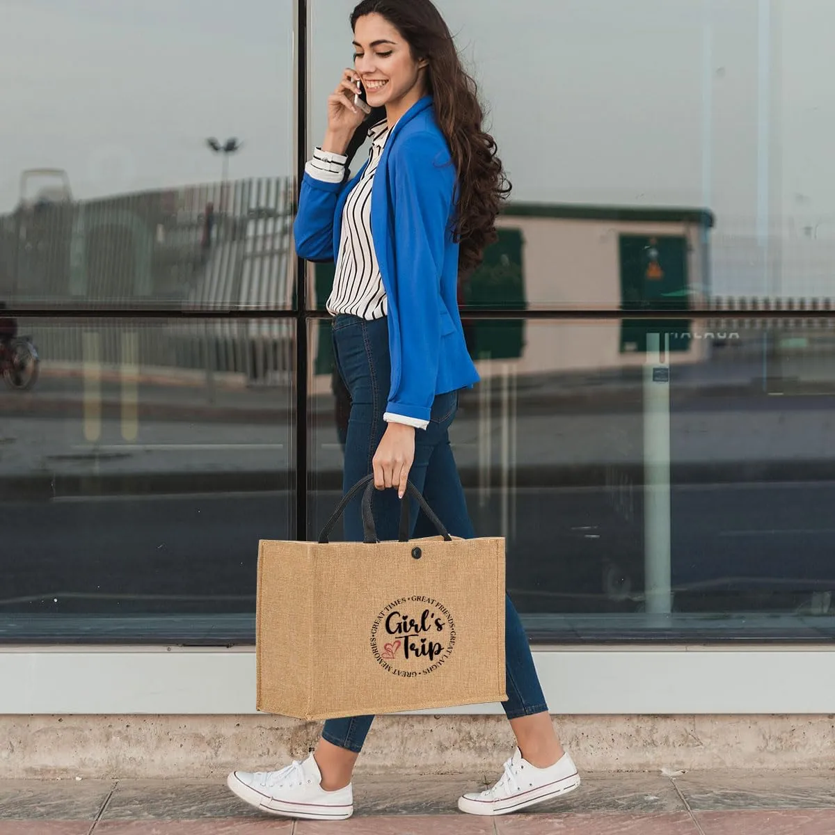 Girls Trip Gifts Tote Bag for Women's Weekend & Beach Trips
