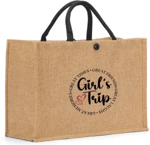 Girls Trip Gifts Tote Bag for Women's Weekend & Beach Trips