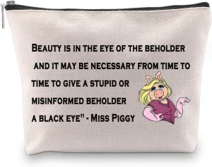 GJTIM TV Comedy Series Inspired Cosmetic Bag Beauty Is In The Eye Of The Beholder Zipper Pouch