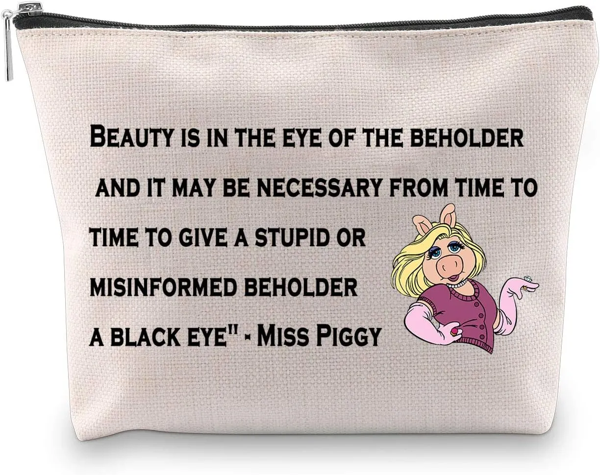 GJTIM TV Comedy Series Inspired Cosmetic Bag Beauty Is In The Eye Of The Beholder Zipper Pouch