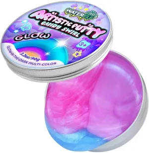 Glow in The Dark Sensory Putty for Kids & Adults - Stress Relief Therapy Toy, Non-Toxic Fidget Putty with Stretchy Texture - 3.2oz, Rose Red/Blue/Purple