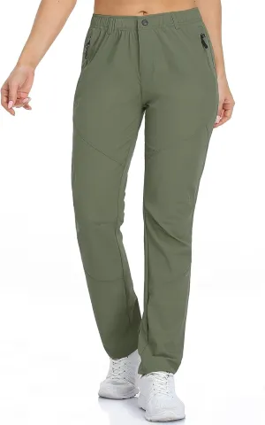 Golf Pants Women 27''/29''/31'' Lightweight Travel Pants for Ladies Quick Dry Nylon Outdoor Hiking Slacks