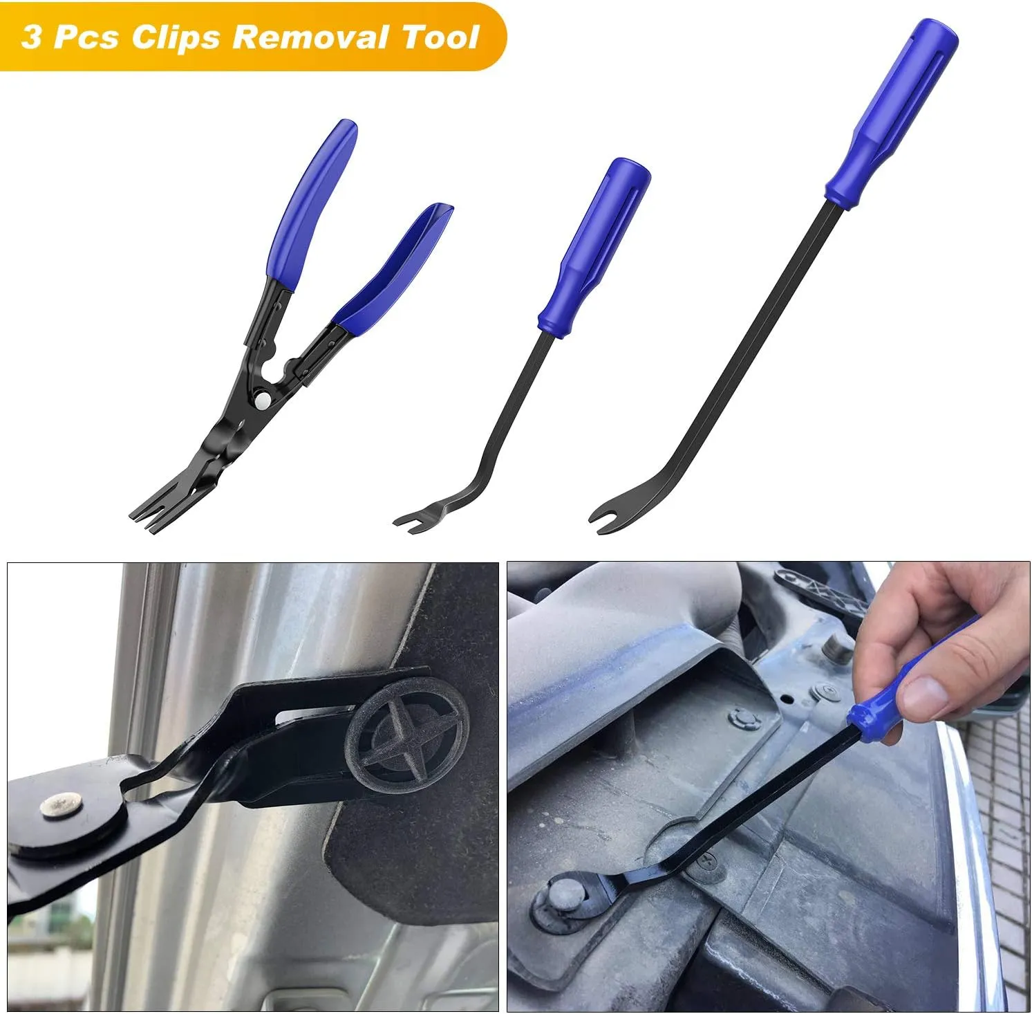 GOOACC - GRC-49 19Pcs Trim Removal Tool Set & Clip Plier Upholstery Remover Nylon Car Panel Removal Set with Portable Storage Bag