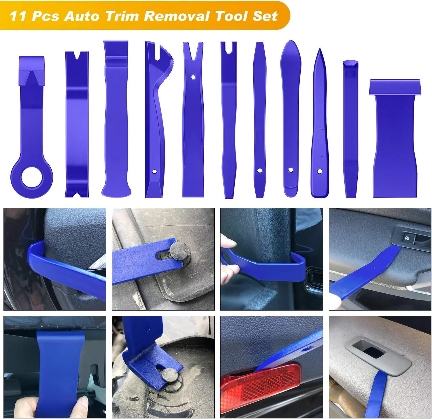 GOOACC - GRC-49 19Pcs Trim Removal Tool Set & Clip Plier Upholstery Remover Nylon Car Panel Removal Set with Portable Storage Bag