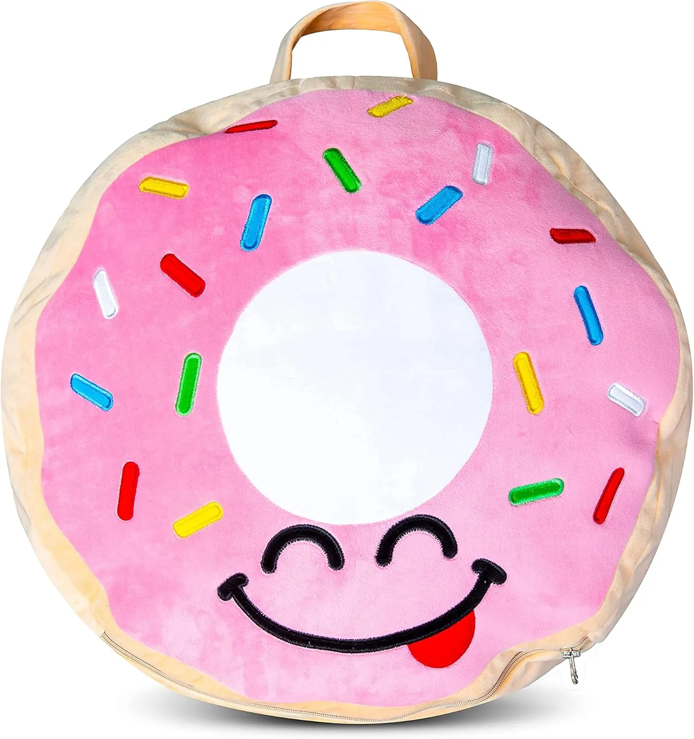 Good Banana Donut Toy Storage Bag - Convertible Fill n' Chill Bag That transforms into a Comfy seat When Full of Plush Toys for Kids Rooms, Multi, (TSDONU)