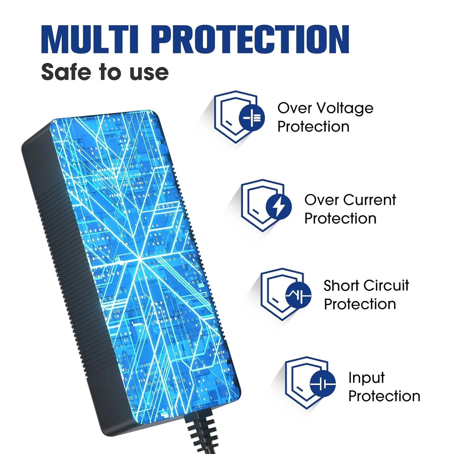 GOOVER 12V 96W Power Supply Adapter,AC 100-240V to DC 12V,UL-Listed, 8A Transformer LED Driver with 5.5x2.1mm DC Jack for LED Lighting