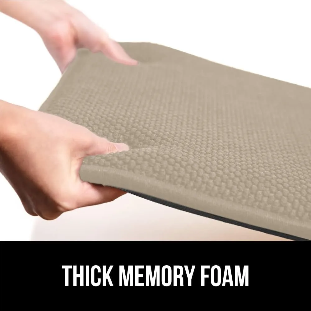 GORILLA GRIP Slip Resistant Chair Cushions, No Ties Required, Memory Foam Pads for Dining Room, Kitchen Table, Office, Rocking Chairs, Plush Seat Cover Cushion Pad, Home Decor, Set of 4 16x16, Beige