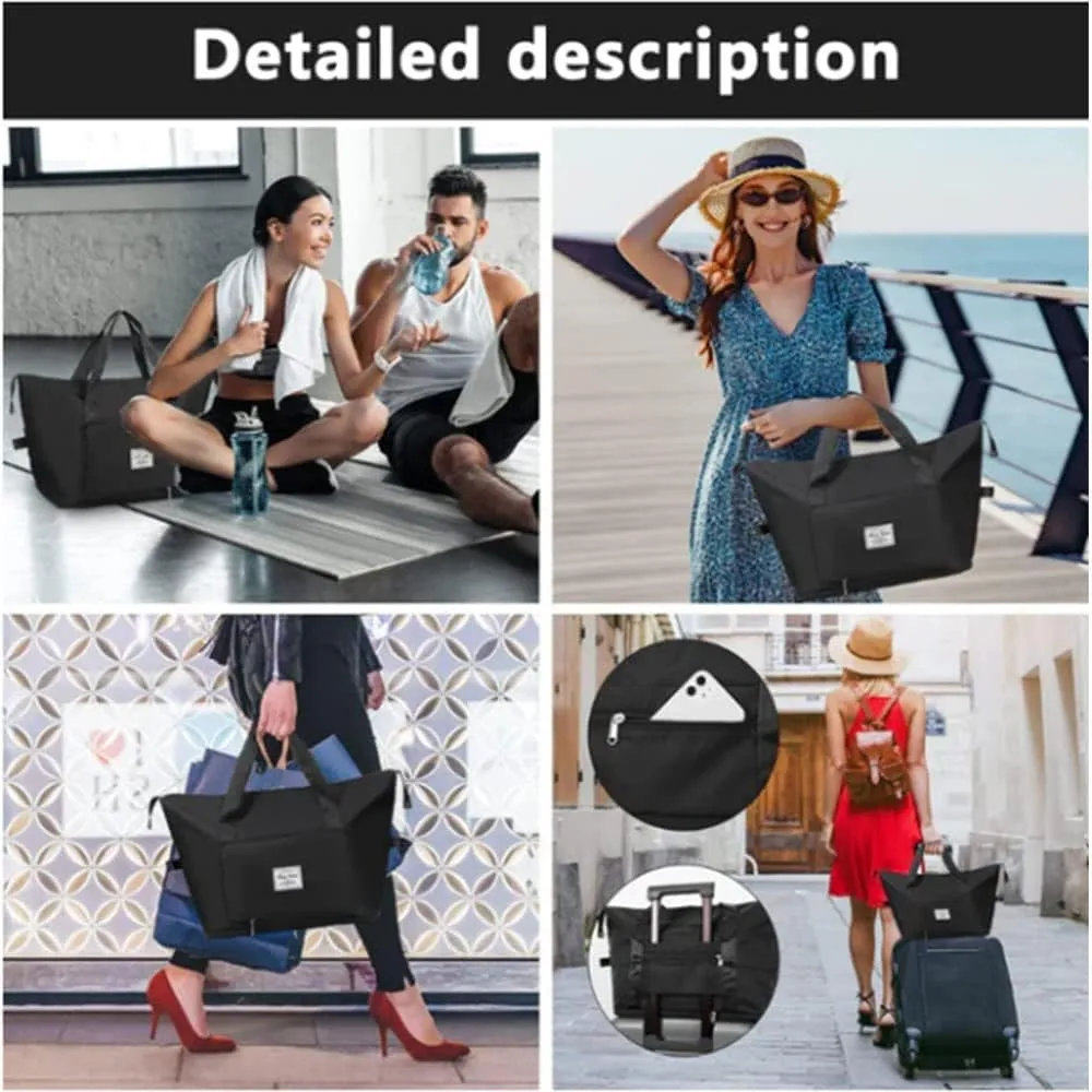 Gpmsign Travel Bag, High-Capacity Double-Layer Wet Separation Travelling Bag, Double Layer Wet Separation Travel Bag (Black)