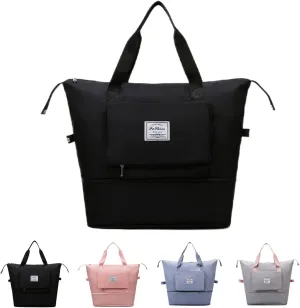 Gpmsign Travel Bag, High-Capacity Double-Layer Wet Separation Travelling Bag, Double Layer Wet Separation Travel Bag (Black)