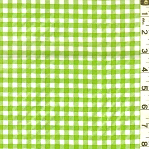 Green/White Check Oilcloth Roll Fabric
