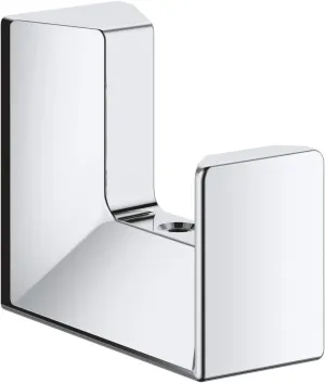 GROHE 40782000 Selection Cube Robe Hook, Starlight Chrome