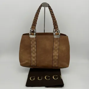 Gucci Bamboo Bar Brown Medium Tote Bag