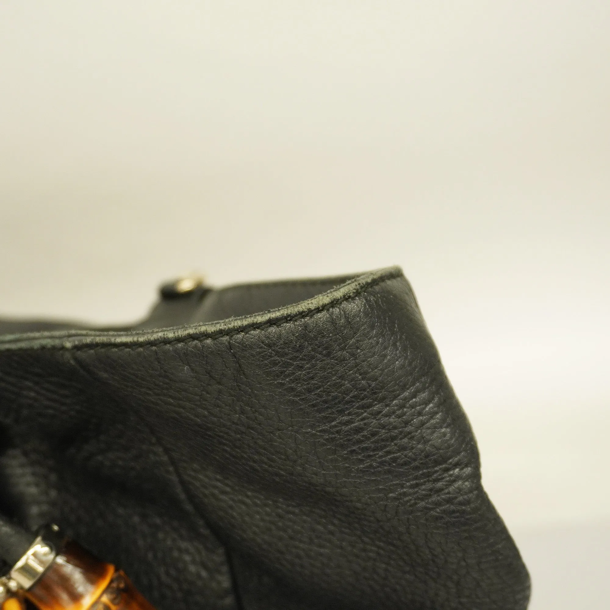 Gucci  Bamboo Tote Bag 232942 Women's Leather Tote Bag Black