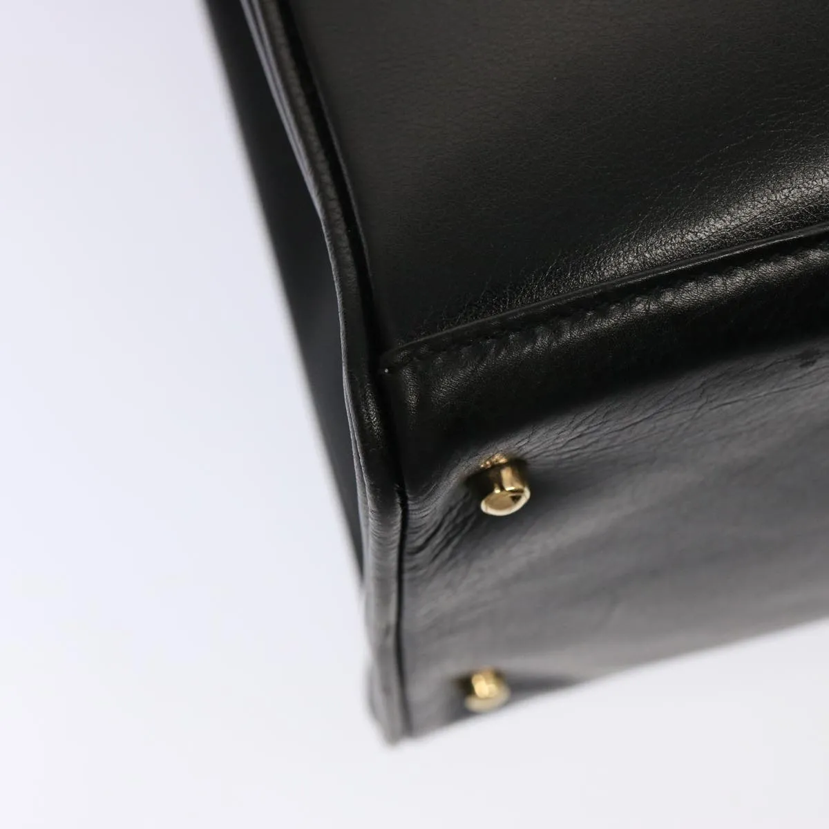 GUCCI Bamboo Tote Bag Leather 2way Black 002 2855 0322 0 75353
