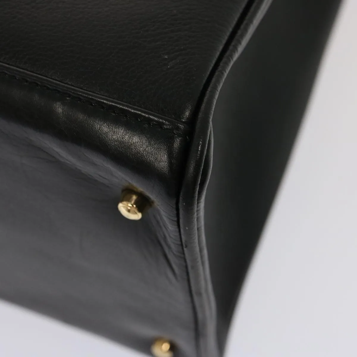 GUCCI Bamboo Tote Bag Leather 2way Black 002 2855 0322 0 75353